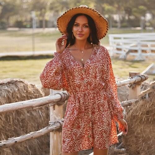 Summer 2021 Womens Clothing Fashion Leisure Vacation Travel Printed Floral Dress Beach Style Sexy Girl Plus Size Dresses