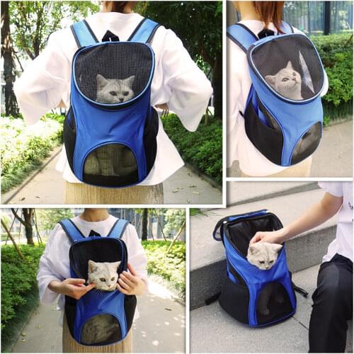 Pets Cat Backpack Carrier with Pockets Outdoor Portable Pet Cat Carrier BreathbleSun Protection Backpack for Cat Puppy