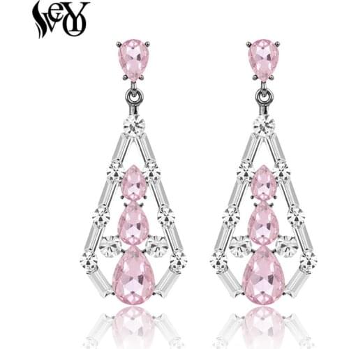 VEYO Crystal Earrings For Women Drop Earrings Elegant Trendy brincos Pendientes High Quality