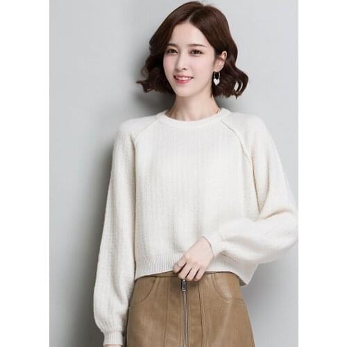 High Quality 100% Real Wool Womens Sweater New 2020 Autumn Winter Korean Simple Sweaters for Women Pullover Women Ropa Zjt1287