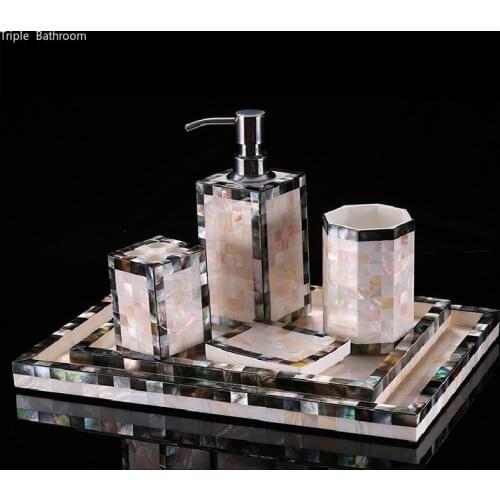 European and American Style Resin Bathroom Accessory Set Gargle Cup Soap Toothbrush Holder Shampoo Bottle Household Wash Set