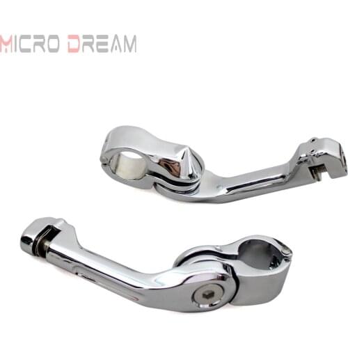 Motorcycle 1.25" Engine Guards Highway Foot Peg Rest Mount Clamps Adjustable Brackets for Harley Yamaha Suzuki M109R C109R M90