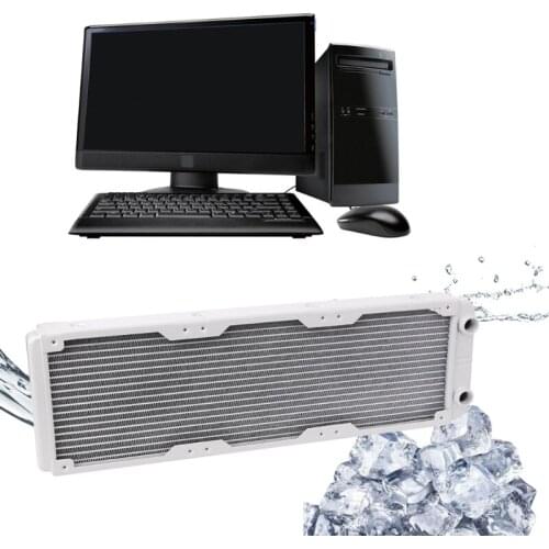 1PC White 120/240/360mm Aluminium Water Cooling Computer Radiator Water Cooler 18 Tube CPU Heat Sink Exchanger