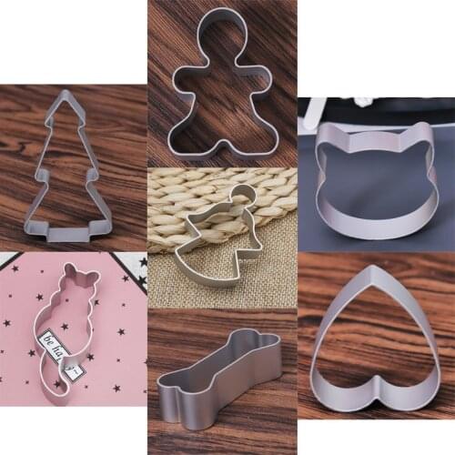 1 Pcs Thicken Aluminium Alloy Biscuit Mould 3D Fondant Stamps Cutters DIY Kitchen Pastry Biscuit Cookie Cutters Kitchen Tools