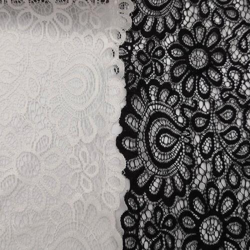 22cm white elastic lace Fabric French hollow underwear lace Trim DIY French hollow underwear 3Meter/Lot