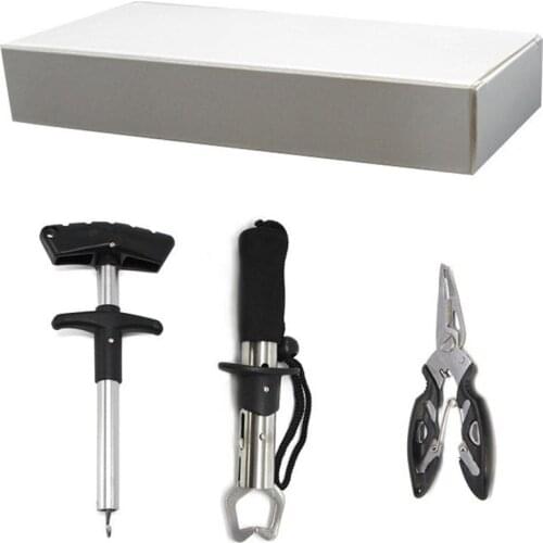 3Pcs/Set Portable Fishing Set Fishing Pliers Stainless Steel Fish Lip Grippers herramienta de corte de pescado Uso de pinzas