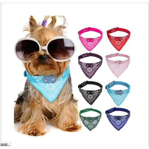 5 Colors 4 sizes Adjustable Pet Cat Dog Collar Lead Dogs Decoration Accessories Puppy Bandana Scarf Neckerchief Pets Supplies