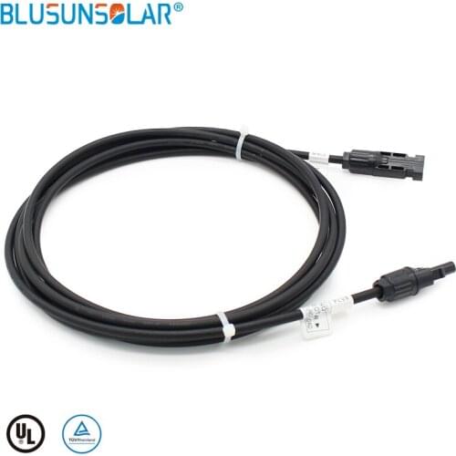 5pcs 2 Meters TUV Certificated Solar Panel Cable Solar Cable PV Extension Kit With Connectors 4mm2/12AWG