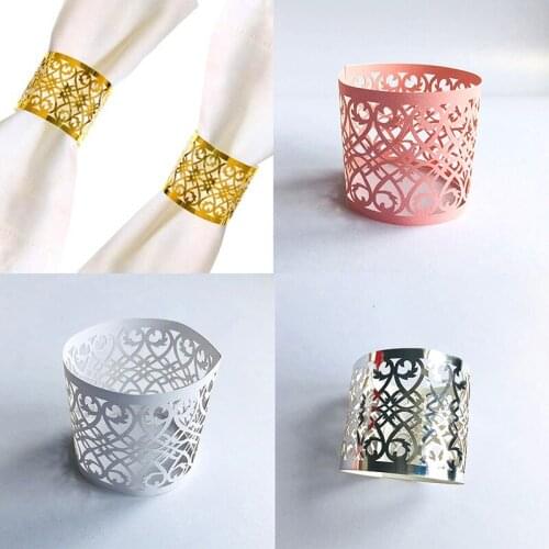 50pcs Serviette Rings Napkin Holder West Dinner Towel Napkin Ring Party Decoration Table Decoration In Stock