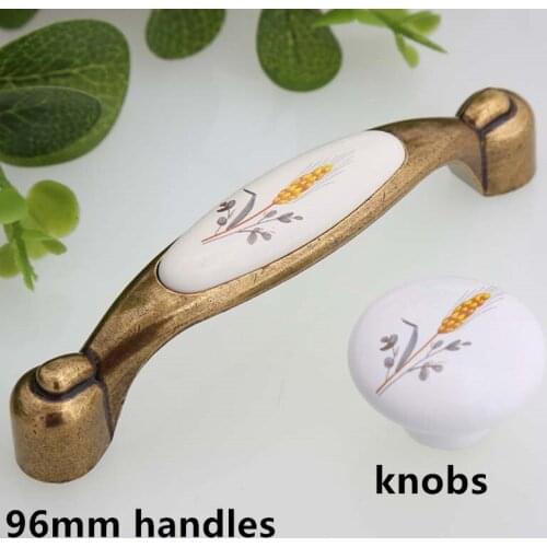 96mm spike ceramic drawer cabinet knobs pulls vintage bronze dresser door handles rustico retro rural furniture handles knobs