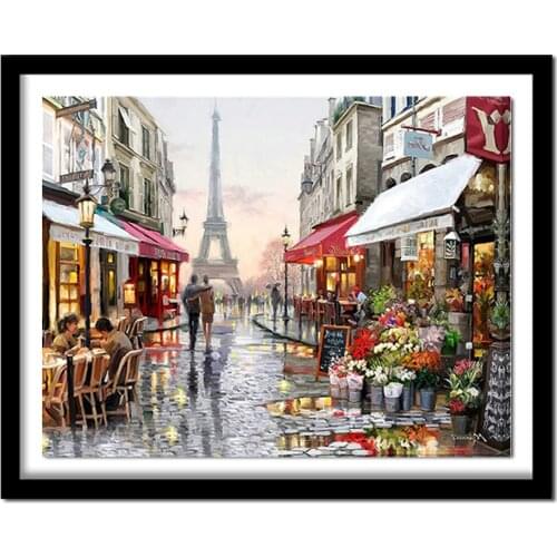 Diamond Embroidery Diamond Painting Cross Stitch Landscape Kits City Street Crafts 3D DIY Home Decor