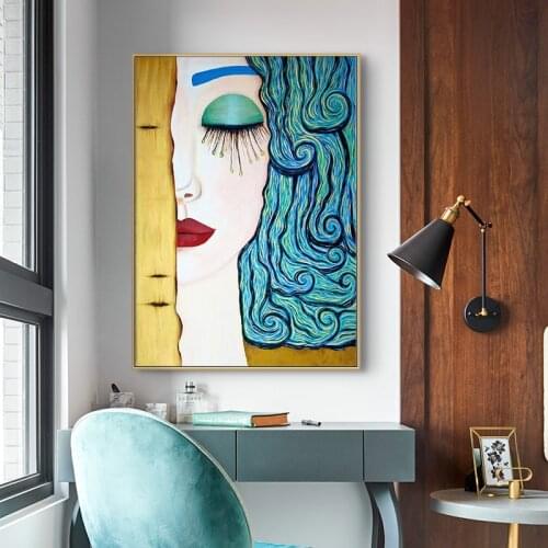 EECAMAIL 5D DIY Diamond Painting Full Diamond Embroidered Abstract Character Entrance Nordic Modern Art Bedroom Painting NoFrame