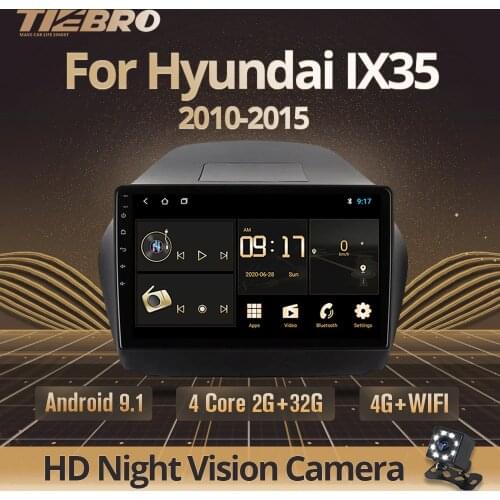 TIEBRO 2din Android 9.0 2G + 32G For Hyundai Tucson 2 Ix35 2010-2015 Car Radio Multimedia Video Player Navigation GPS 2 Din Dvd