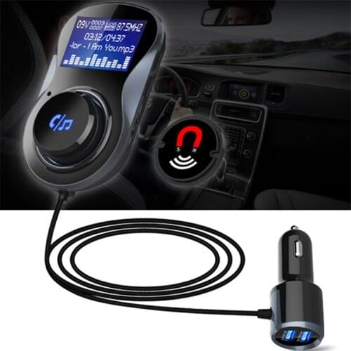 Wireless Bluetooth Car Kit FM Transmitter Audio Wireless Car FM Modulator Handsfree Bluetooth Car Kit Car USB Charger