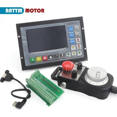 DDCSV3.1 Standalone Motion Controller off-line 100 Pulse MPG Handwheel Emergency Stop for CNC Router Engraving Machine