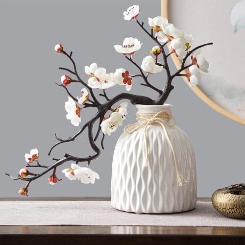 Vase Decoration Home Decorative Vases Ceramic Chinese Style Sack Vase Home Living Room Decoration Aesthetic Room Decor Vases