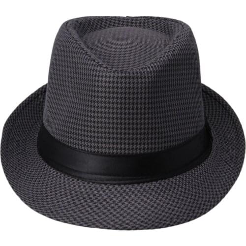 Hot sale classical vintage hat with black ribbon newly Womens Mens Unisex Fedora Cap summer straw hat Panama hat jazz cap