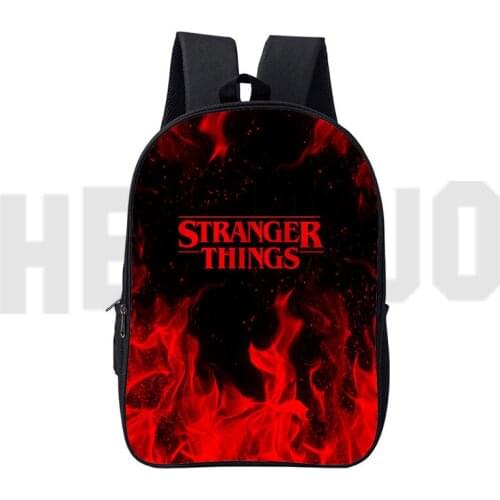 Hot Mochila Stranger Things Season 4 Backpacks Kids 16 Inch Double Zipper Anime Cartoon Children School Bags for Girls Travel