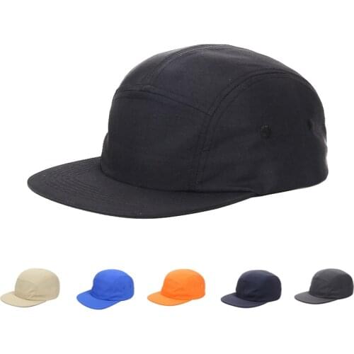 Unisex 5 Panels Solid Colors Flat Brim Hip Hop Cap Men Nylon Quick Dry Waterproof Baseball Cap Women Outdoor Casual Sun Hat