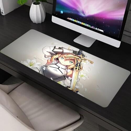 Mouse Pad With Hero Cartoon of Fate Stay Night Gaming Xxl Desk Kawaii Pc Large Mousepad Gamer Pads Complete Mat Keyboard Hot