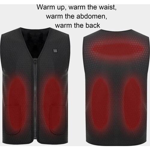 Outdoor Tank Tops Winter Men Women USB Infrared Heating Vest Jacket Electric Thermal Waistcoat Sleeveless Tees Men Jackets