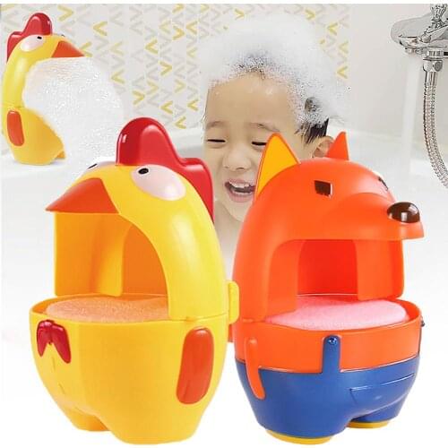 Cute Fox Chick Spouting Bubble Blower Machine Toddlers Kids Bath Outdoor Toy Funny Baby Summer Swimming Toys