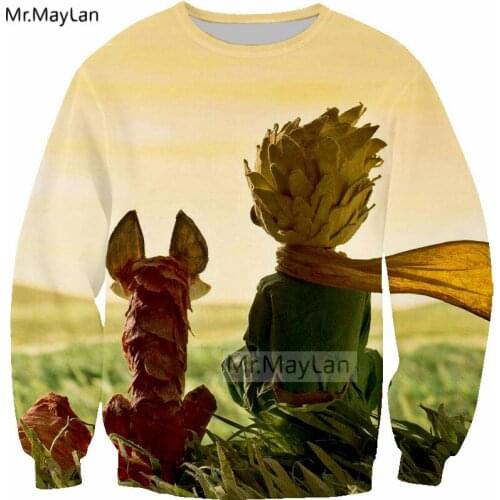 Le Petit Prince Cute3D Print Kawaii Sweatshirts Men/Women Hiphop O neck Pullover Hoodies Girl Hipster Streetwear Outwear Clothes