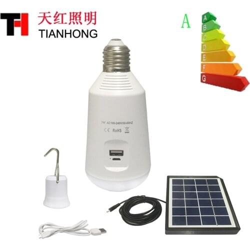 Mult-Functional LED bulb Hot sale solar led bulb 7w Powered Portable Led Bulb Lamp Energy Lamp led Lighting AC100-240V/DC5V