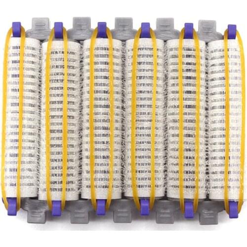 SANQ 24Pcs/Set Salon Nylon Hook & Loop Hair Rollers Set Hair Root Perm Rods Bars Curlers with Clips & Rubber Bands