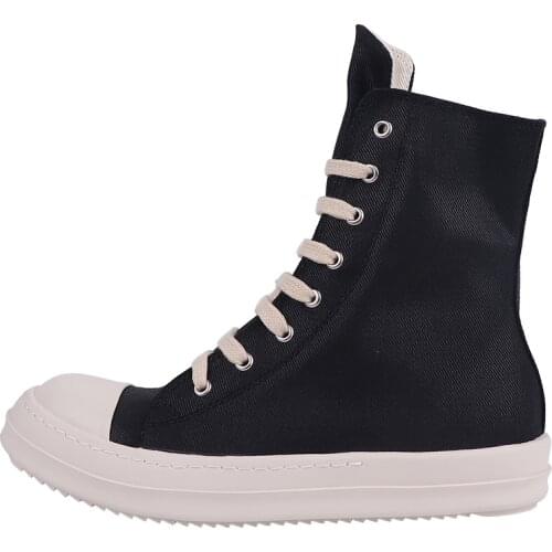 New Season Man Black Faded High Top Sneakers Lace-up Fashion Thick Sole Shoes Kanye West Street Style Rock Shoes