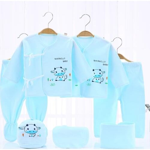 7pcs/set 5pcs/set Newborn Girl Clothing Baby Sets Shirts+Pants Rompers Suits for Children Infant Suits