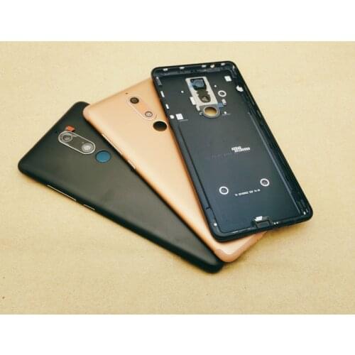 Original Rear Housing For Nokia 5.1 Battery Cover Back Door Housing Case + Side Keys Camera Glass Lens Replacement Repair Parts