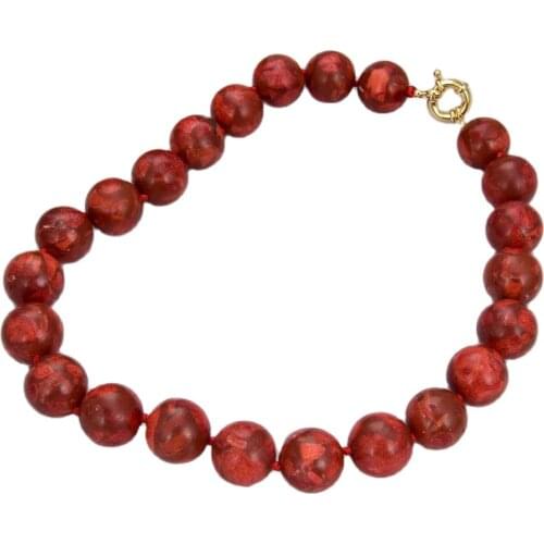 GG Jewelry 20" 20MM Red Coral Necklace
