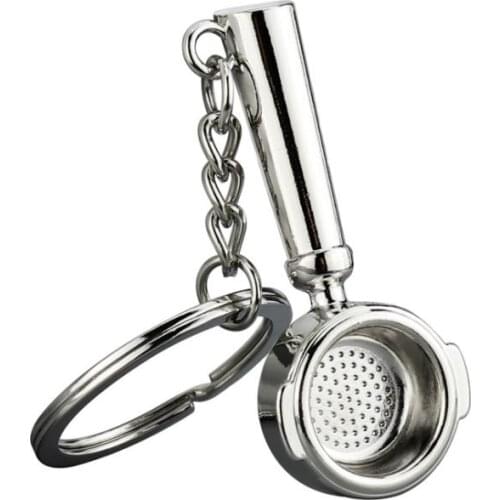 Alloy Coffee portafilter Pendant Fashion Keychain Charm Coffee Series Keyring Decoration Bag Car Key Holder Gift SN1084