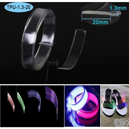 Rectangle tpu flat side luminous optic fiber cable for clothes shoe toys lighting