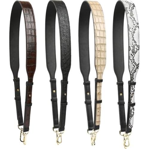 Bag Straps Serpentine Leather Belt Shoulder Crossbody Bag Wide Strap Replacement Adjustable Strap Accessory Bag Part Belt