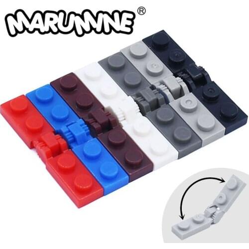 Marumine 44301 + 44302 Hinge Plate 1 x 2 Accessories Bricks Blocks Connection Kids MOC Educational Toys Construction Model Kits