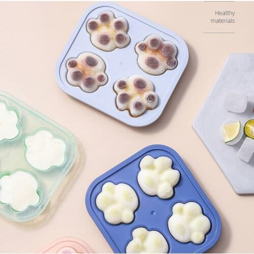 Silicone Ice Box Cat Paw Ice Cube Mould Home Frozens Ice Tray Cute Cat Paw Shape Pudding Mold Cake Mold Kitchen Accessories