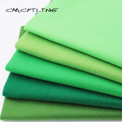 CMCYILING 5 Pcs/Lot,45*55cm Patchwork Soft Felt Fabric For Needlework DIY Sewing Dolls Crafts Polyester Cloth