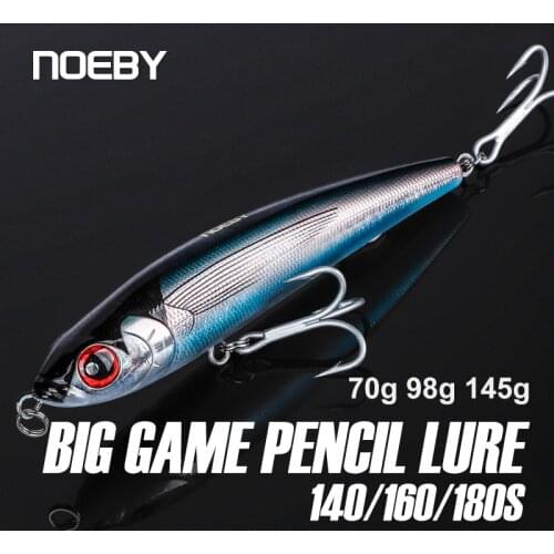 Noeby Sinking Pencil Fishing Lures 14cm 70g 16cm 98g 18cm 145g Stickbait Wobbler Artificial Hard Bait for Sea Bass Fishing Lure