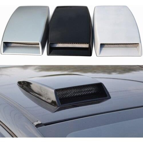 Universal Car Decorative Air Flow Intake Turbo Bonnet Vent Grille Scoop Cover Sticker Hood