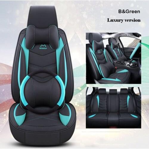 Universal car seat cover leather for Subaru Impreza Forester renault logan megane 3 Duster clio automobiles accessories styling