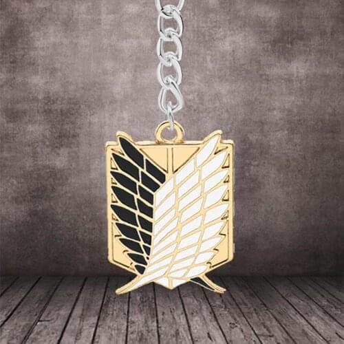 Vintage Cosplay Attack-On-Titan Keychain Shingeki No-Kyojin Anime Wings Of Liberty Key Chain Rings For Motorcycle Car Keys Gifts