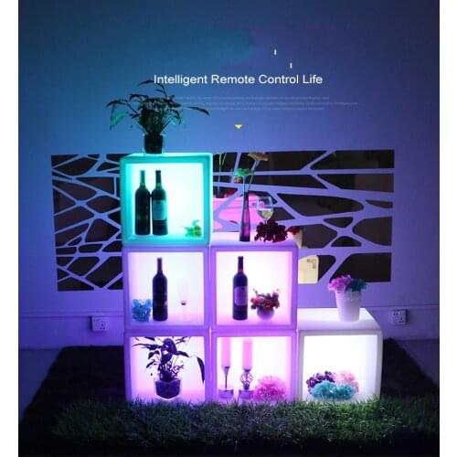 New Led furniture Waterproof Led display case 40CMx40CMx40CM RGB Rechargeable Cocktail cabinet for bar kTV disco
