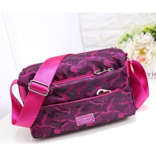 High Quality Waterproof Nylon Women Handbag Multifunctional Female Shoulder Bag Fashion Female Camouflage Messenger Bag