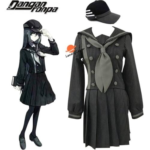 New Arrival Anime Danganronpa V3 Shuichi Saihara Cosplay Costume Dangan Ronpa School Uniform Top Skirt Hat Tie Girls Women