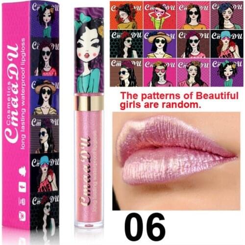 11 Colors Cmaadu Shimmer Liquid Lipsticks Makeup Matte Nude Lip Gloss Moisturizing Cosmetics Diamond Glitter Sexy Lip Tint Glaze
