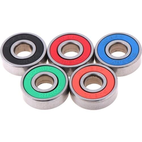 5x ABEC-9 608 2RS Inline Roller Skate Wheel Bearing Anti-rust Skateboard Wheel Bearing Red Sealed 8x22x7mm shaft