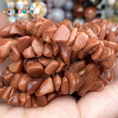 Natural Irregular Gold Sand Stone Loose Spacer SpacerBeads For Jewelry Making DIY Bracelets Accessories Wholesale 15