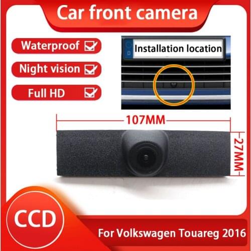 Car Front Camera For Volkswagen Touareg 2016 Full HD Waterproof High Quality CCD Night Vision Driving Safety 170° wide-angle